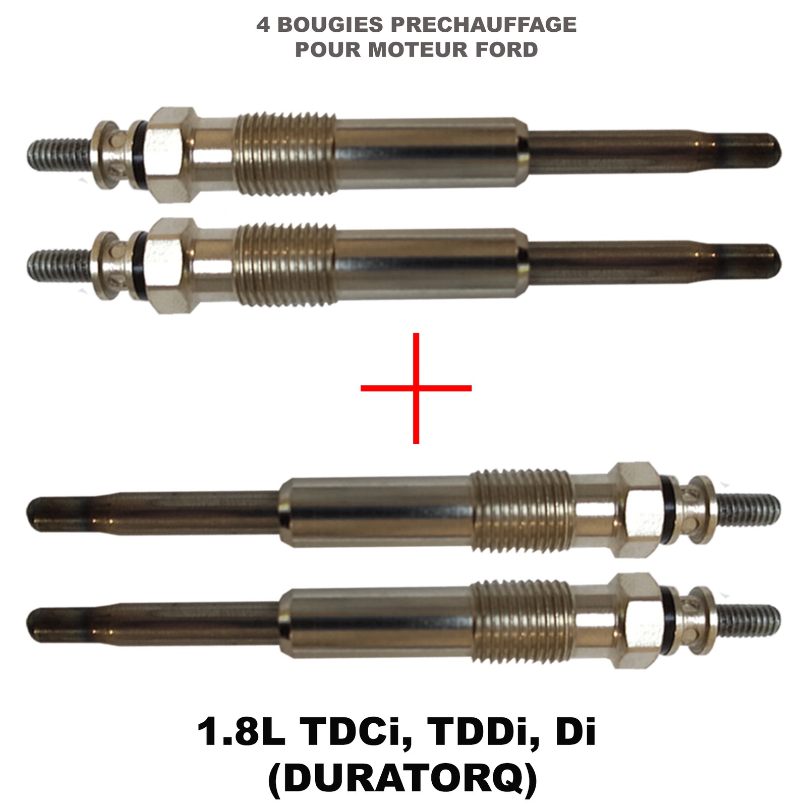 Bougie de préchauffage 1.8 TDCi Allumage Rapide 11V pour Ford Focus et Fiesta