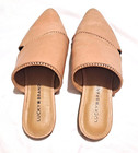 Lucky Brand Women’s 5.5M Beige Leather Studded Pointed Toe Mule Flats — photo 4