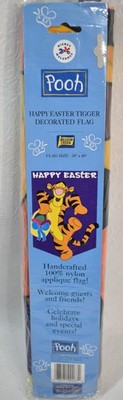 Vintage Winnie the Pooh Tigger Easter Garden Yard Flag Banner 28'' X 40'' New