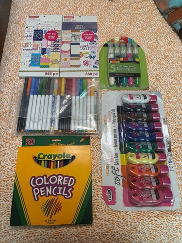 Tulip Brush On & 3D Fabric Paint Set Multicolor Matte Permanent