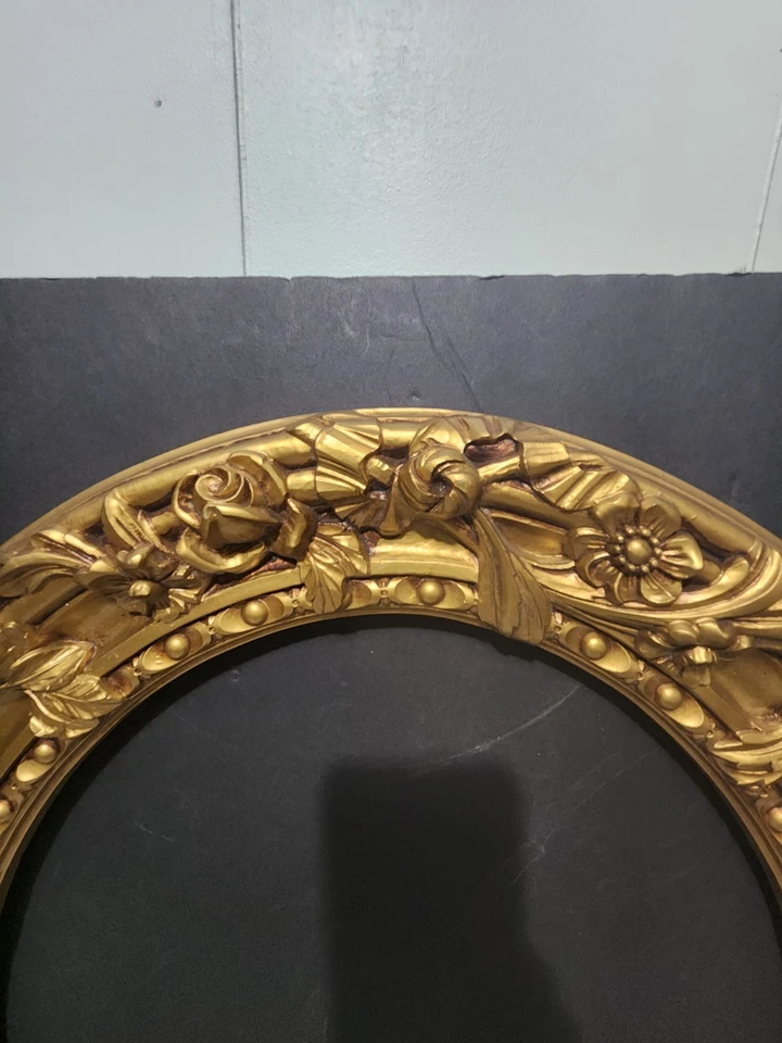 Marco MCM Oro Ornamentado Hollywood Regency 27” x 24” Rosas Florales Estilo Siroco Foto 2 de 4