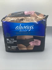 XL 16ct Always Discreet Boutique Incontinence and Postpartum Underwear for Women