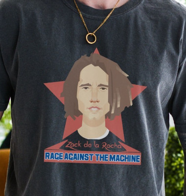 Rage Against D Machine Zack De La Rocha T-Shirt Vintage Black