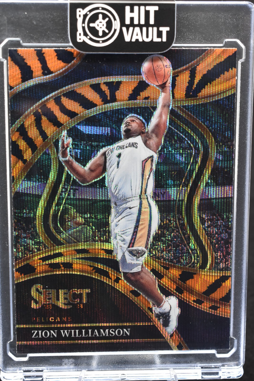 2023-24 Panini Select #236 Zion Williamson Tiger Stripes Courtside Pelicans