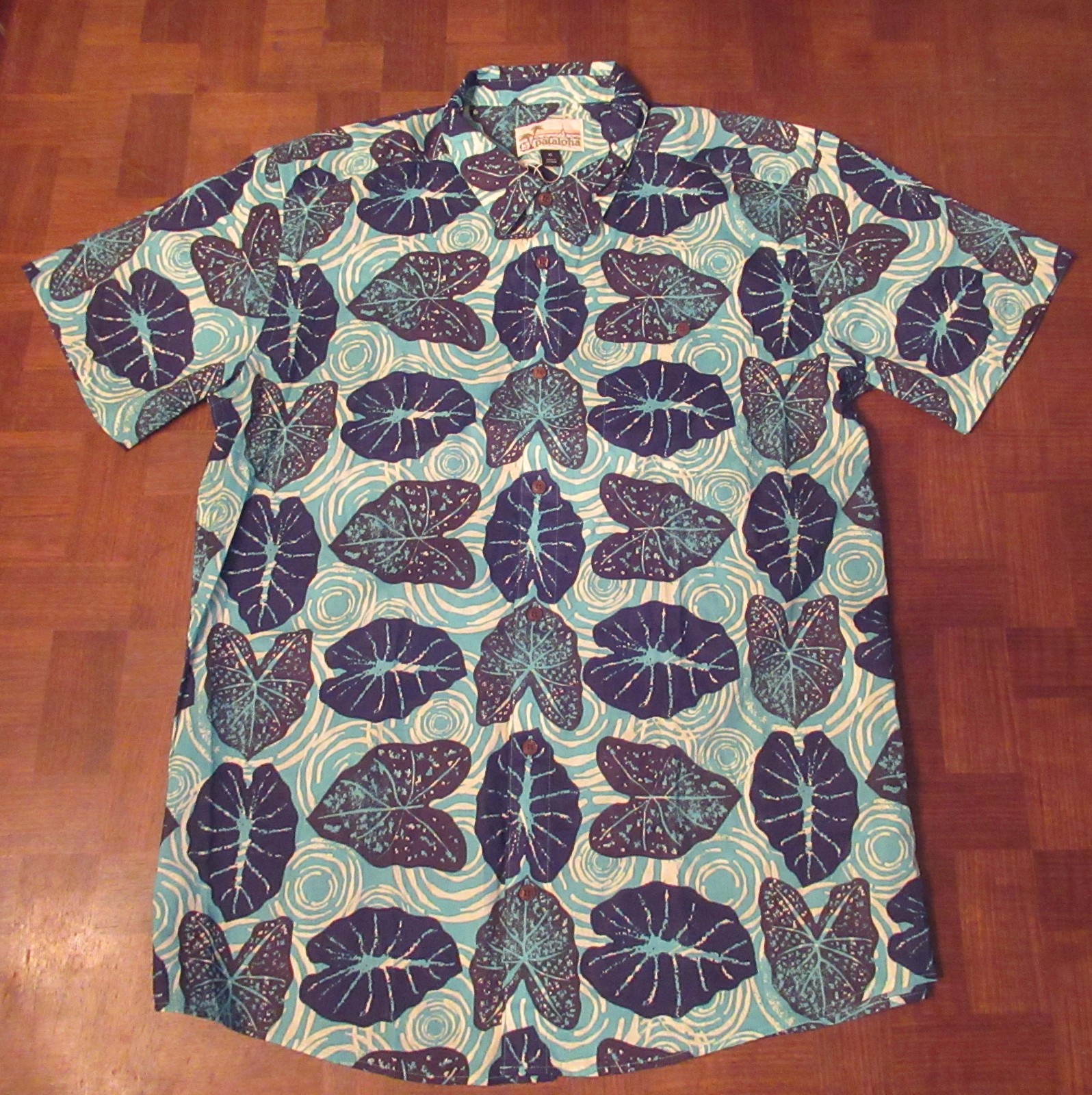 NUEVO Pataloha Pantagonia Malihini Floral Botón Delantero Camisa Hawaiana MEDIANA