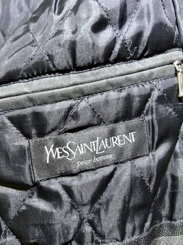 RARE Vintage YSL Yves Saint Laurent Pour Homme Jacket Mens Size M Fits L-XL Blac image 7