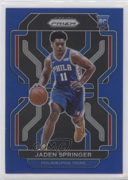 2021-22 Panini Prizm Blue Prizm 17/199 Jaden Springer #317 Rookie RC 0l1u
