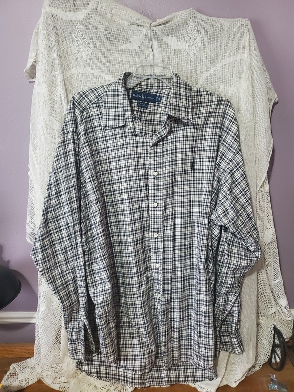 Polo Ralph Lauren Black Plaid Logo Long Sleeve Button Down Shirt XL