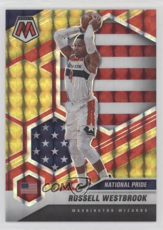 2020 Panini Mosaic Choice Fusion Red & Yellow Prizm 57/88 Russell Westbrook #253