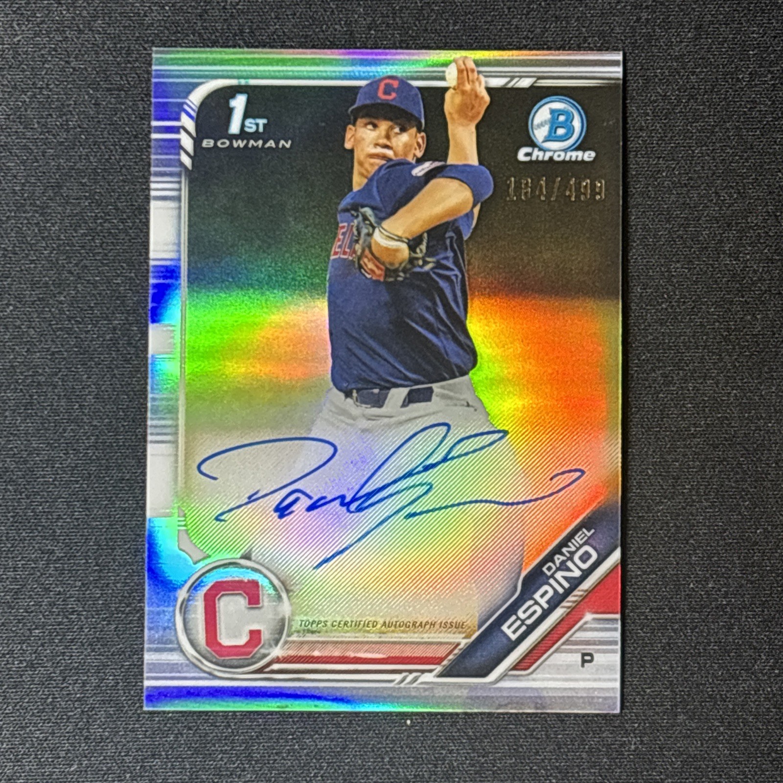 2019 Bowman Chrome 1st Daniel Espino Auto /499 Refractor CDA-DE
