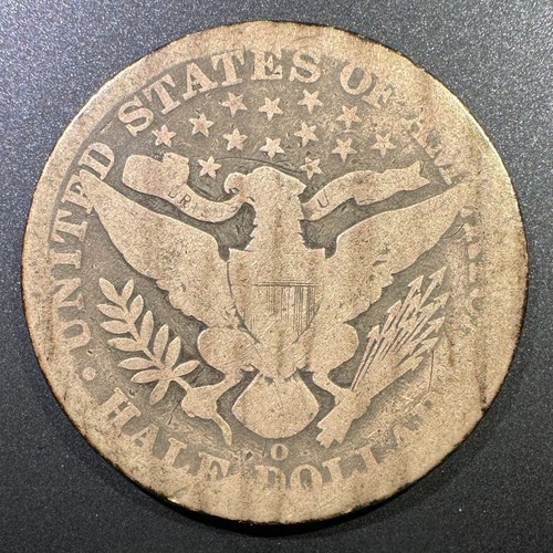 1896-O Barber Half Dollar Silver Liberty Head Better Date Original Album - Picture 2 of 2