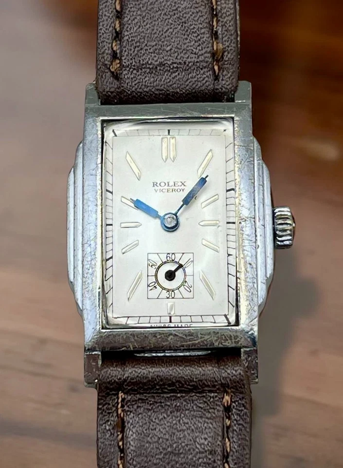 VTG ROLEX VICEROY ART DECO SILVER DIAL NICKEL PLATED CASE Ø 26X38mm CIRCA 1930 - Image 2 of 4