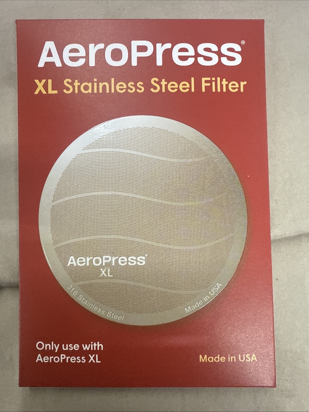 Filter -  316 Stainless Steel, Reusable, Fine Brew