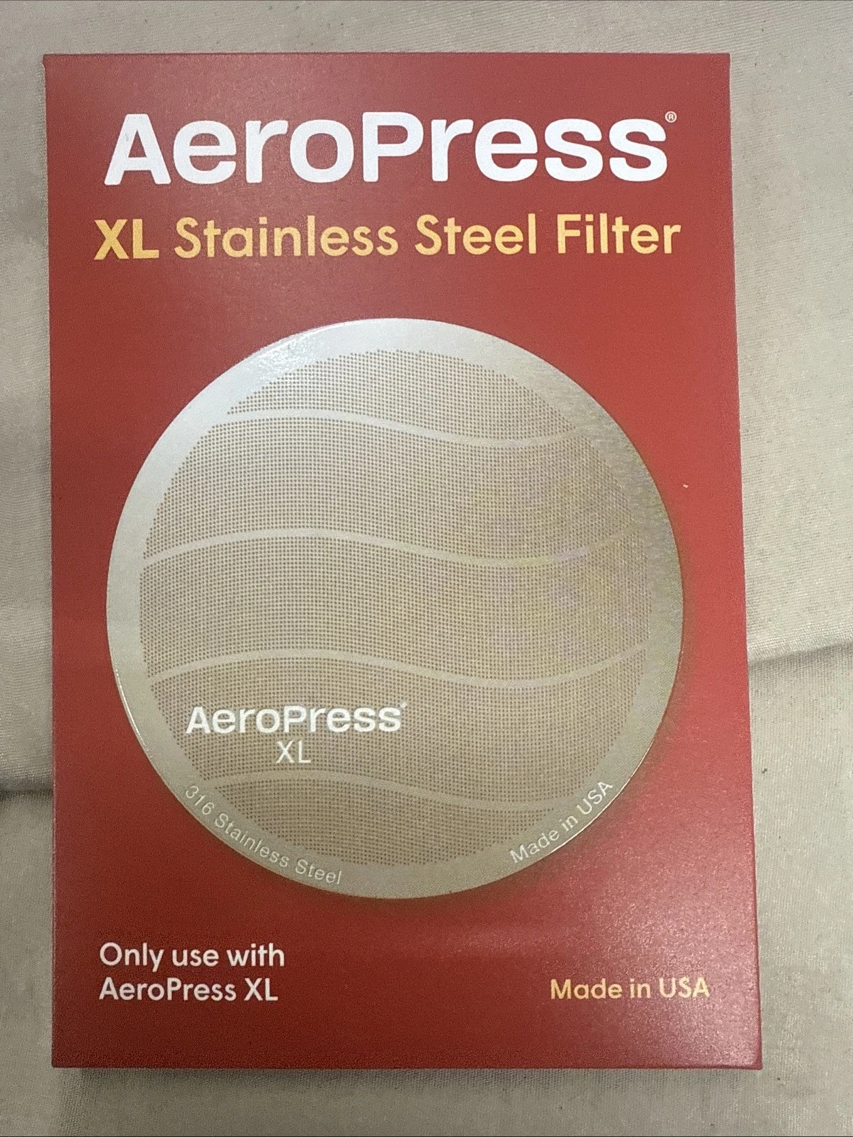 XL Manual Coffee Maker Filter - 316 Stainless Steel, Reusable, Fine Brew