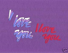 I LOVE YOU die cuts scrapbook cards