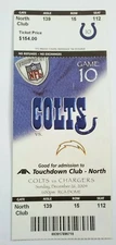 2004 Indianapolis Colts Club Ticket Peyton Manning Record 49 TDs Drew Brees 3 TD