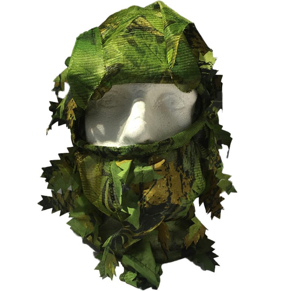 Camo Balaclava Veil 3D Leafy Camouflage Face Mask Veil Shooting Hunting