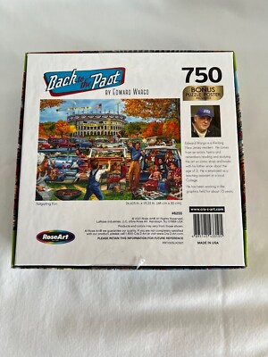 RoseArt Back To The Past Puzzle 'Tail Gating Fun' – 750 Teile, Fertig 68,6 X 50,8 Cm, Mit Poster, Aus Recyceltem Karton