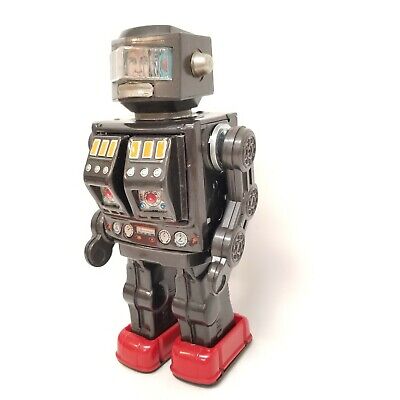 Fighting Space Man Robot Horikawa Japan Large Litho Tin Toy Fighting Space Man Robot Horikawa Japan Large Litho Tin Toy