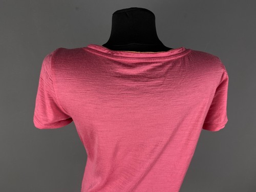 Icebreaker Womens T-Shirt Short Sleeve Merino Wool Pink Size S - Picture 7 of 12