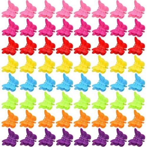 100 PCS Butterfly Hair Clips Assorted Color Mini Clip Accessories For Women Girl - Picture 7 of 7