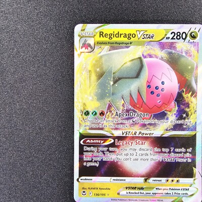 regidrago vstar pokemon card Pokmon Silver Tempest #136 placed immediately into protective sleeves Regidrago VSTAR | Silver Tempest
