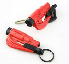 2 Pack New Resqme Escape Tools seatbelt cutter glass breaker Red