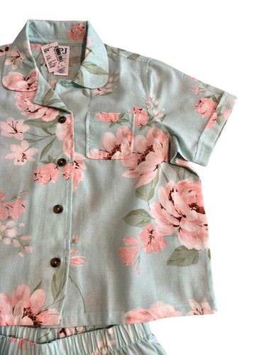 Childrens Place Tropical Floral Pajama Set Med 7/8 Shorts Short Sleeve Top NEW - Picture 3 of 9