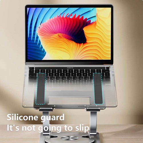 Adjustable Laptop Stand 360 Rotating Ergonimic Foldable Laptop Riser for Desk - Picture 11 of 21