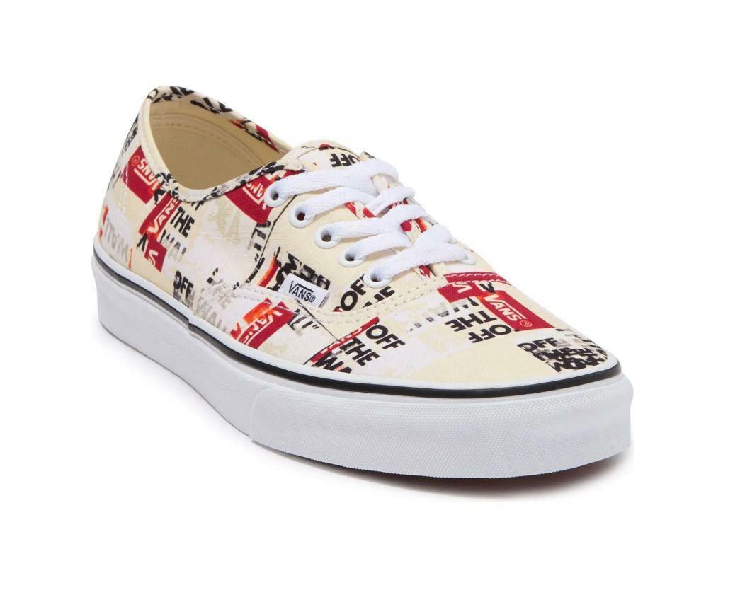 VANS Off The Wall Packing Tape Print Sneakers Men’s Size 11 Canvas Lace-Up Style Vans/ skeletons & pizza 7 (40) | Mercari main image 2
