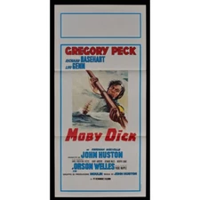 Poster MOBY DICK Gregory Peck Basehart Leo Genn Huston Welles B221