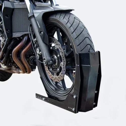 New 2023 Easy Transport Fix Motorcycle Front Stand Paddock Front Wheel Chock
