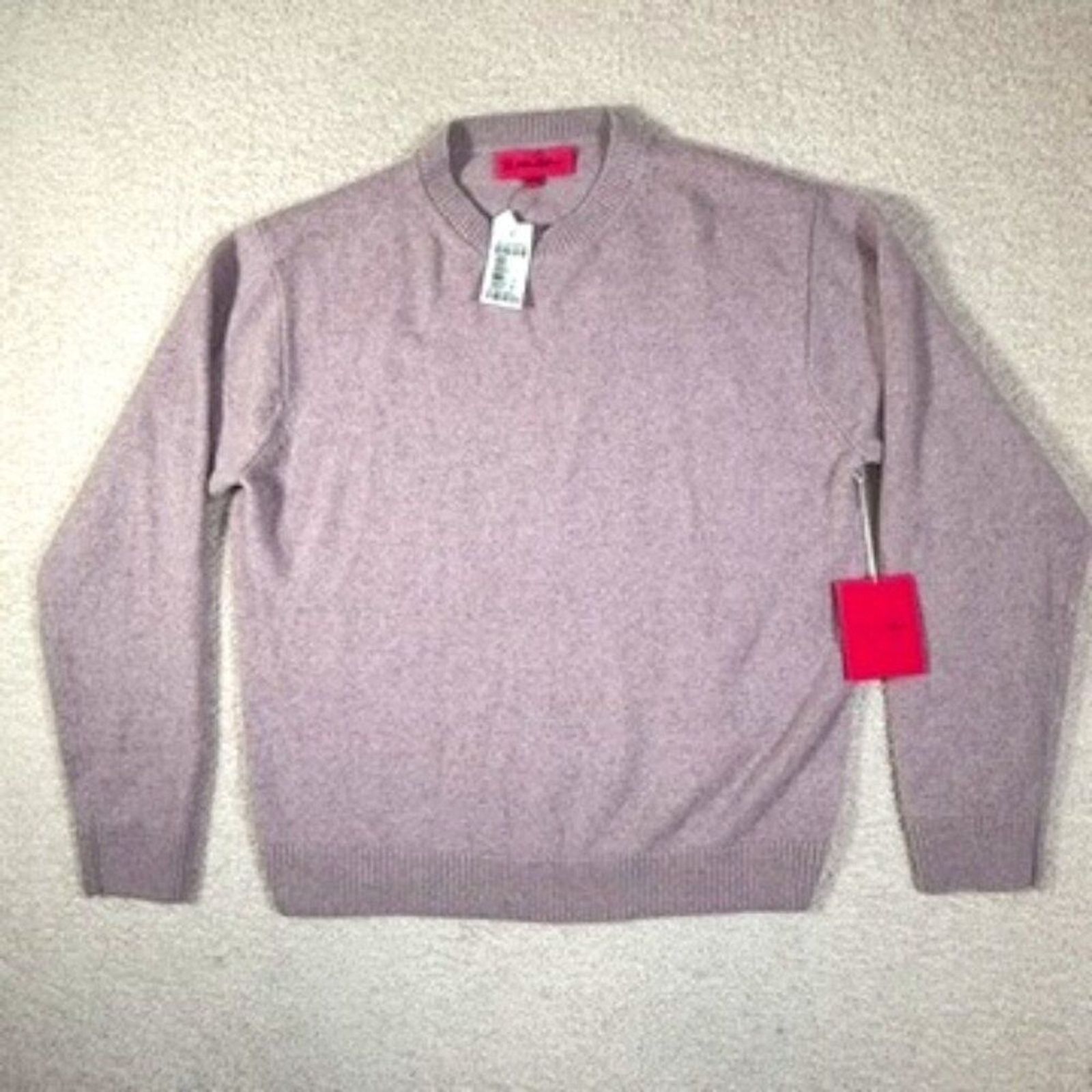 The Elder Statesman Womens Simple Crew Cashmere Lily Purple Designer Sz XL NWT