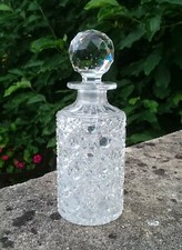 ANTIKER EDWARDIANISCHER FRANZ&Ouml;SISCHER BACCARAT HANDGESCHLIFFENER GLASDUFT / PARF&Uuml;MFLAKON