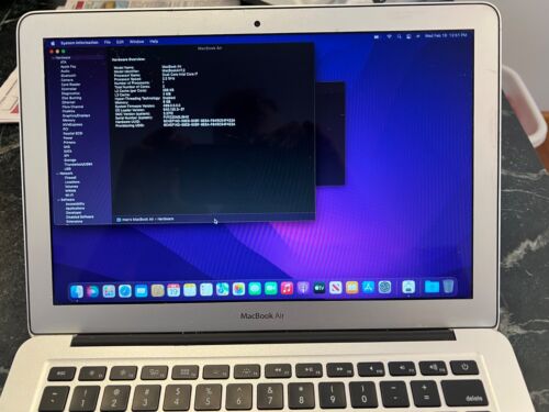 Macbook Air 13" 2.2 GHz Dual Core i7 128GB SSD 8GB 2017 New Battery Excellent C