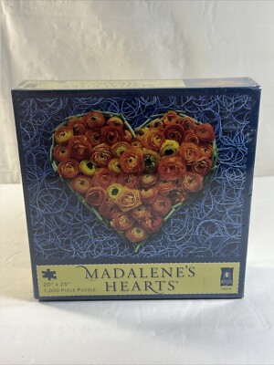 Bepuzzled Madalene's Hearts 1000 Piece Puzzle 20x25 Brand New Sealed