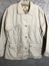 Vintage Woolrich Jacket Women Large Tan Parka Coat Chore Barn Workwear Outdoor