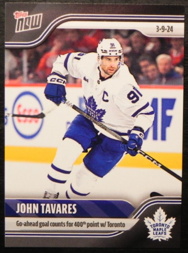 2023-24 23/24 autocollants TOPPS NOW NHL #142 John Tavares Toronto feuilles d'érable - Photo 1/2