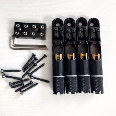 4/5 Strings Fan Bass Bridge   Headless Fixed Fanned Bridges for Electric Bass