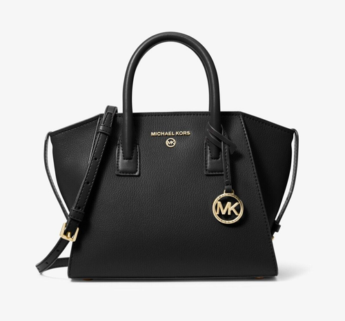 MICHAEL MICHAEL KORS Avril Small Leather Top-Zip Satchel Style# 30H1G4VS5L Black | eBay