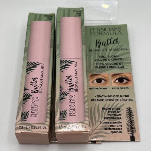 LOT OF 2 Physicians Formula Butter Blowout Mascaras Black SAMPLE/0.25 fl oz New - Picture 1 of 3