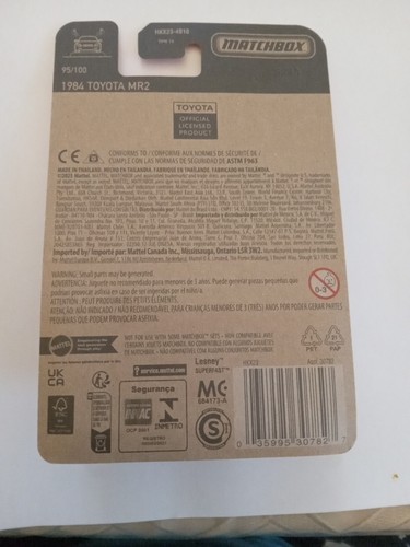 Matchbox 1985 Toyota MR2 BLUE Diecast Cars Toys Carded 1/64th Scale MBX Vintage - Picture 20 of 24