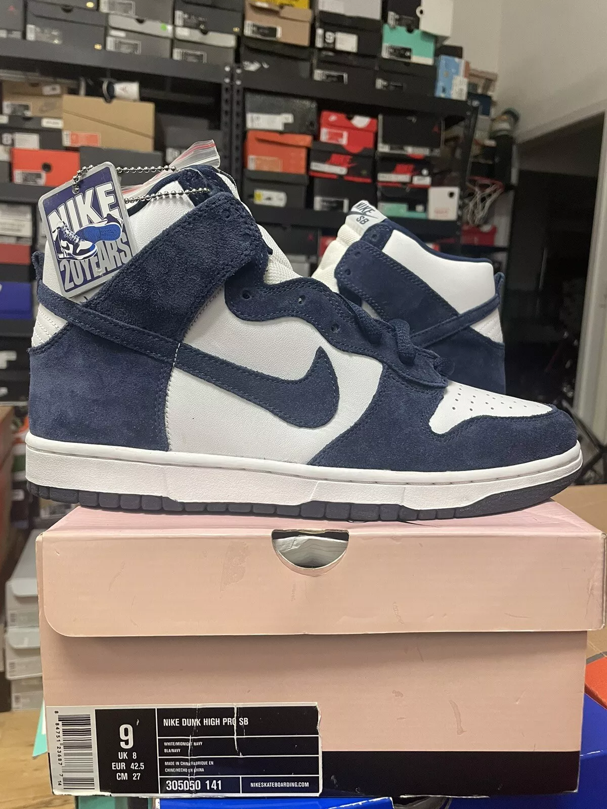 DS Nike Dunk High SB Villanova BTTYS pro supreme huf stars Vintage 2005 Taille 9