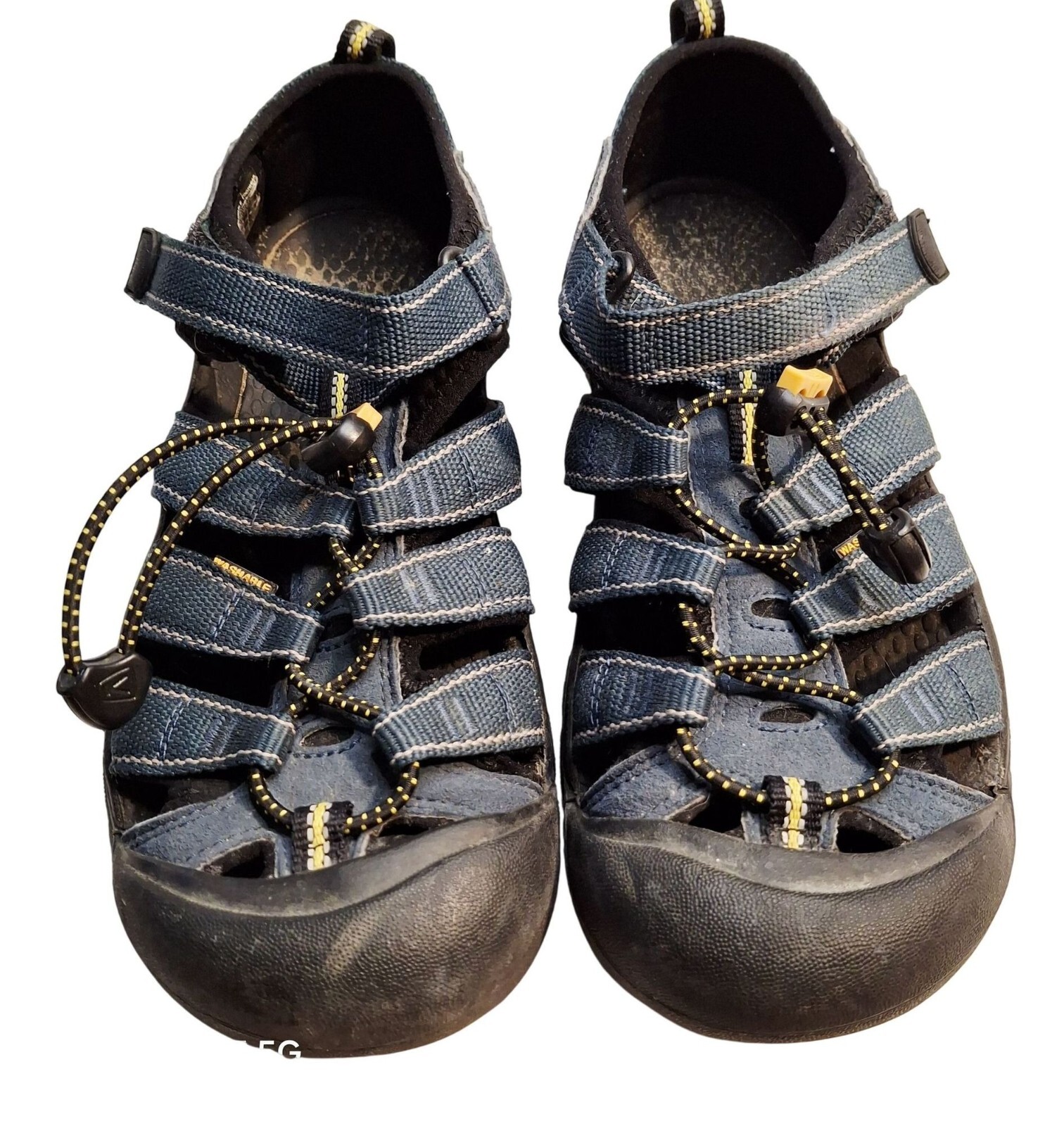 Sandali Keen uomo Newport H2 taglia 5 blu nero con accenti gialli impermeabili e