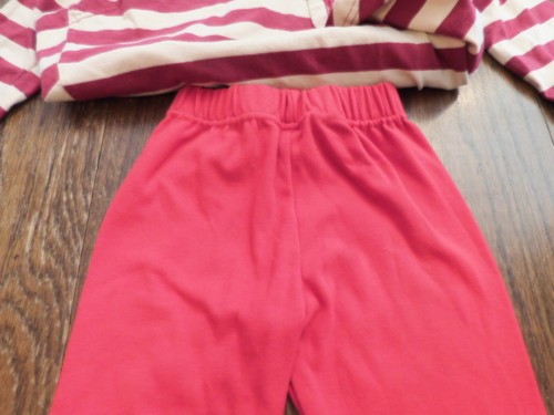 Fancaiwindmill red tan Striped Polka dot Bows accents Shirt & Pants Outfit sz 5 - Picture 4 of 9