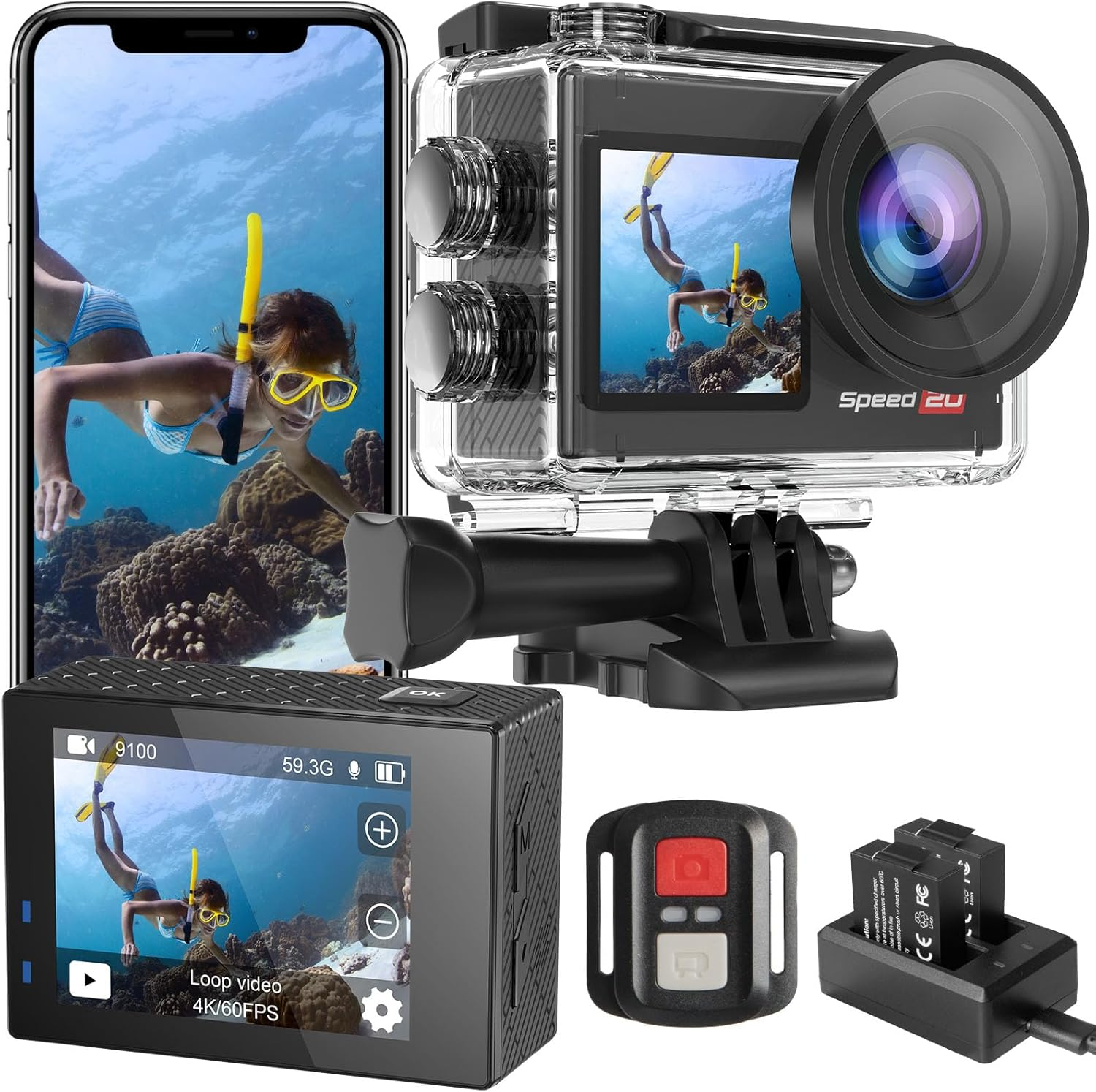 4K Action Camera Sport Video Underwater Waterproof Camera Wifi Remote For Go Pro-image