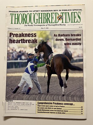 Thoroughbred Times-Barbaro Breaks Down In Preakness Won By Bernardini