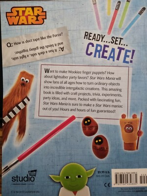 Star Wars Mania Craft Book Disney Darth Vader Wookie Yoda Chewbacca Jedi  C3-Pio
