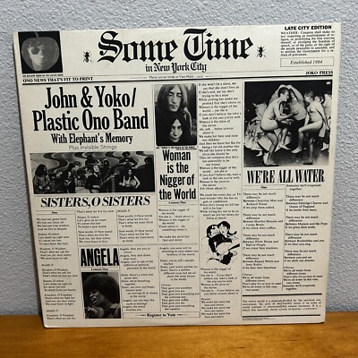 John Lennon Yoko Ono Plastic Ono Band Some Time 2 LP Album 1972