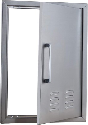 4 Size Outdoor Kitchen Doors-17 W x 23''H-Stainless Steel BBQ Single Access Door